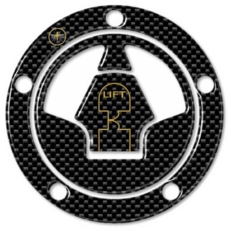 ADESIVO GEL 3D CARBONIO ORO PROTEZIONE TAPPO SERBATOIO compatibile MOTO KAWASAKI